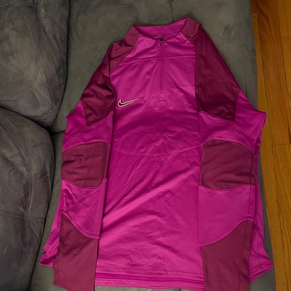 Nike Magenta and Deep Pink 1/4 Zip Athletic Pullover